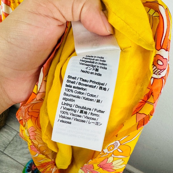 J Crew Collection V-neck double-strap maxi dress Bright Orange Sunset Floral - Picture 11 of 12